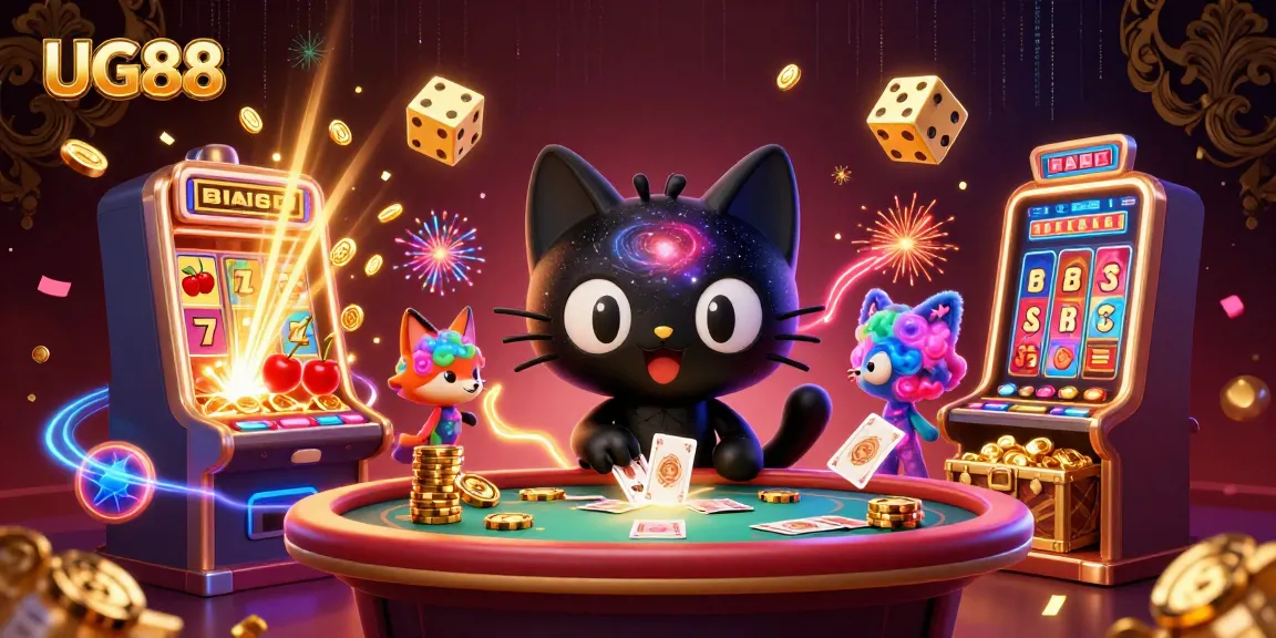 Experience engaging gameplay at UG88 with animated characters and a vibrant casino atmosphere.