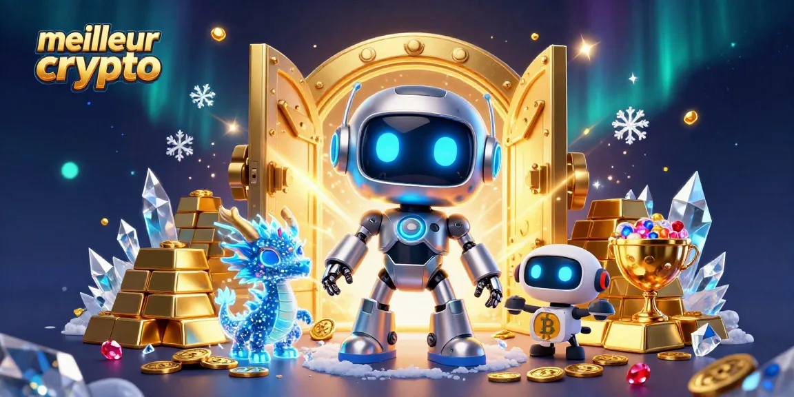 Jouer sur le meilleur casino crypto avec un robot cyberpunk, un dragon IA et un drone Bitcoin.