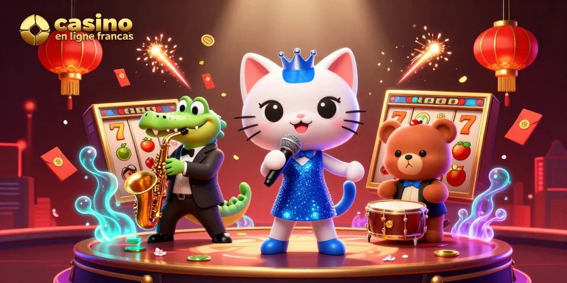 Profitez de l'excitation du casino en ligne francais avec des personnages animés et des éléments de jeu dynamiques.