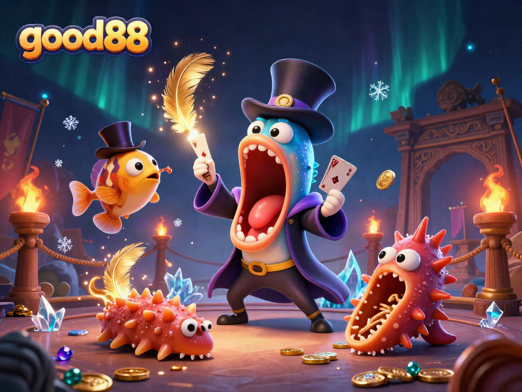 Experience thrilling gameplay at good88 with vibrant elements of a magical underwater casino environment.