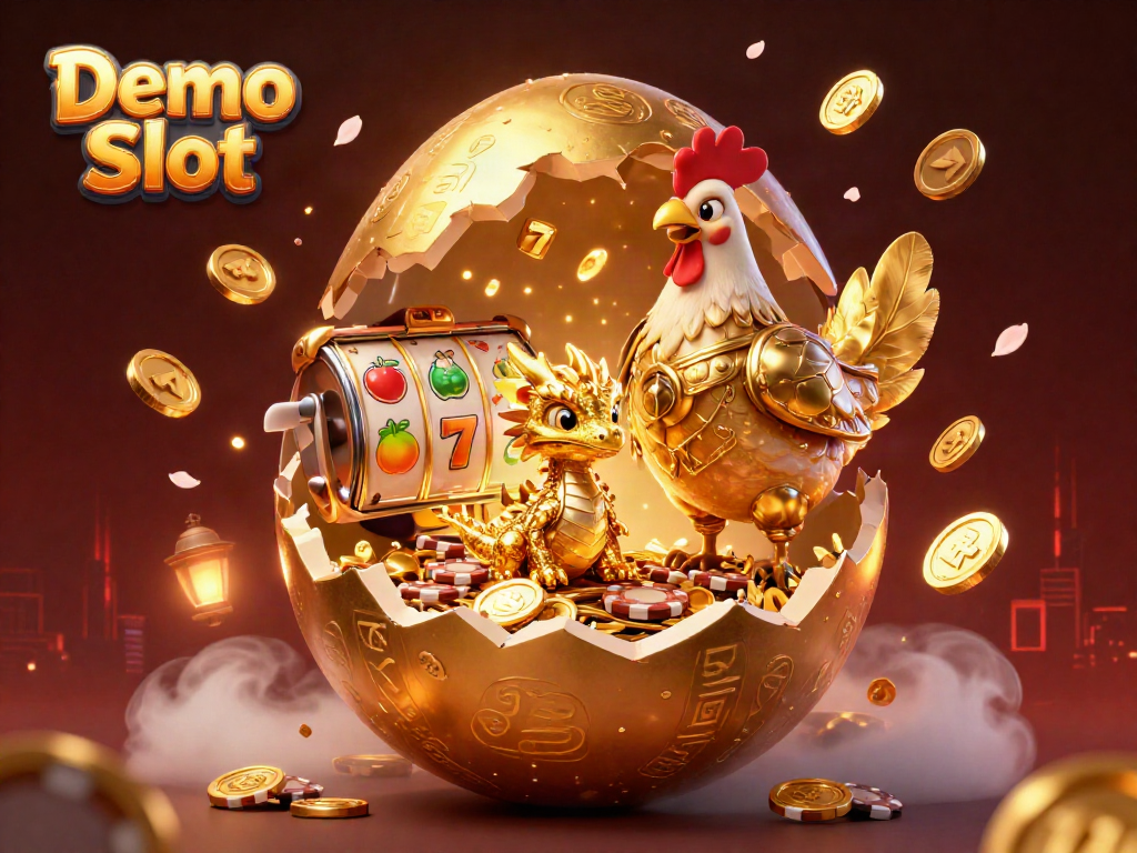 Play thrilling Demo Slot games featuring golden dragons and vibrant casino elements.