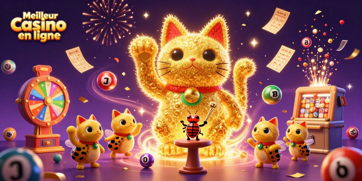 Experience the Meilleur casino en ligne with vibrant visuals of game elements and casino symbols.