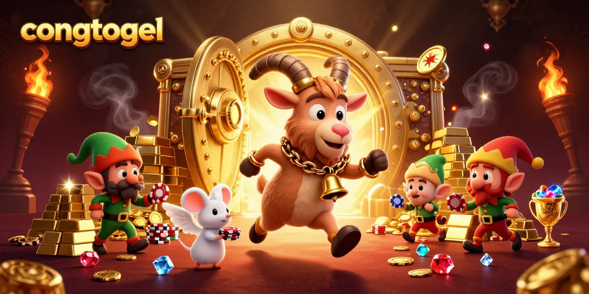 Experience congtogel thrills with a whimsical casino scene featuring a festive Krampus goat and mischievous gremlins.