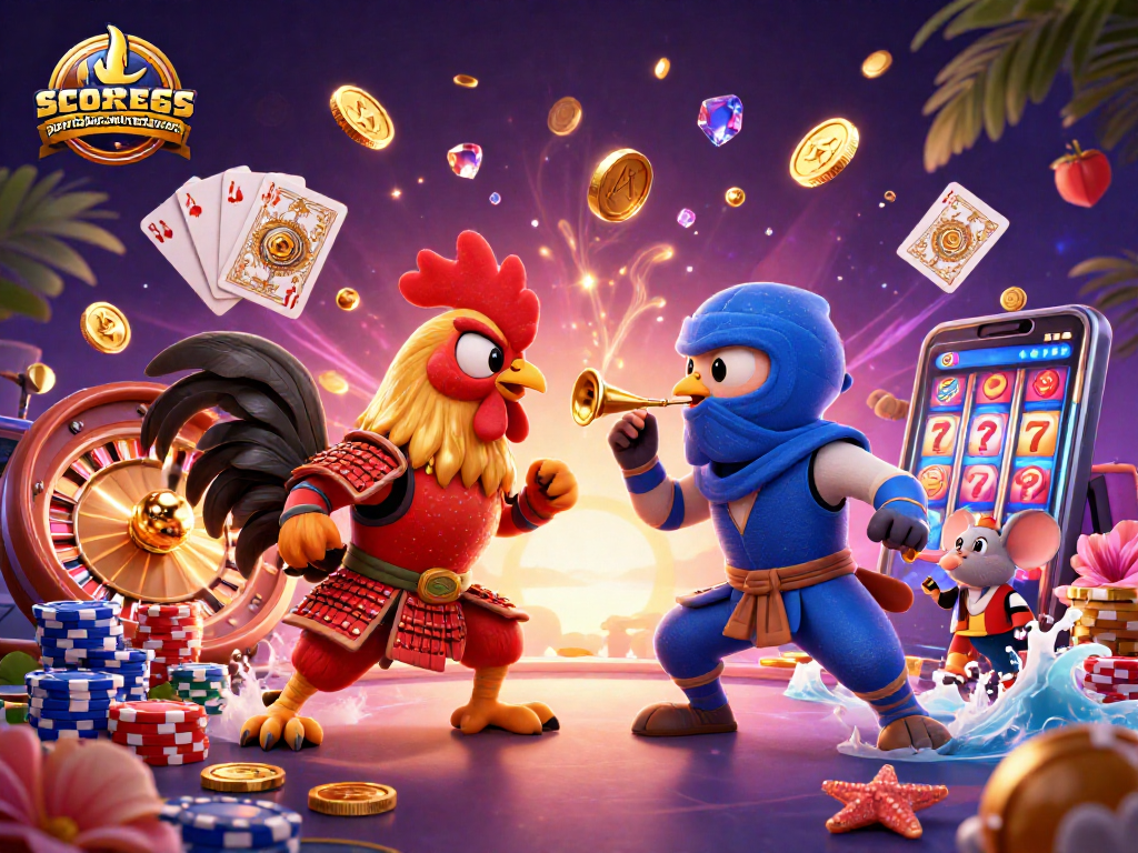 Place bets at scorerssportsbarandrestaurant with thrilling action featuring roosters in combat and casino elements.