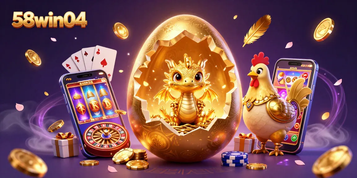 Play exciting games at 58win04 while witnessing a baby dragon and golden characters!