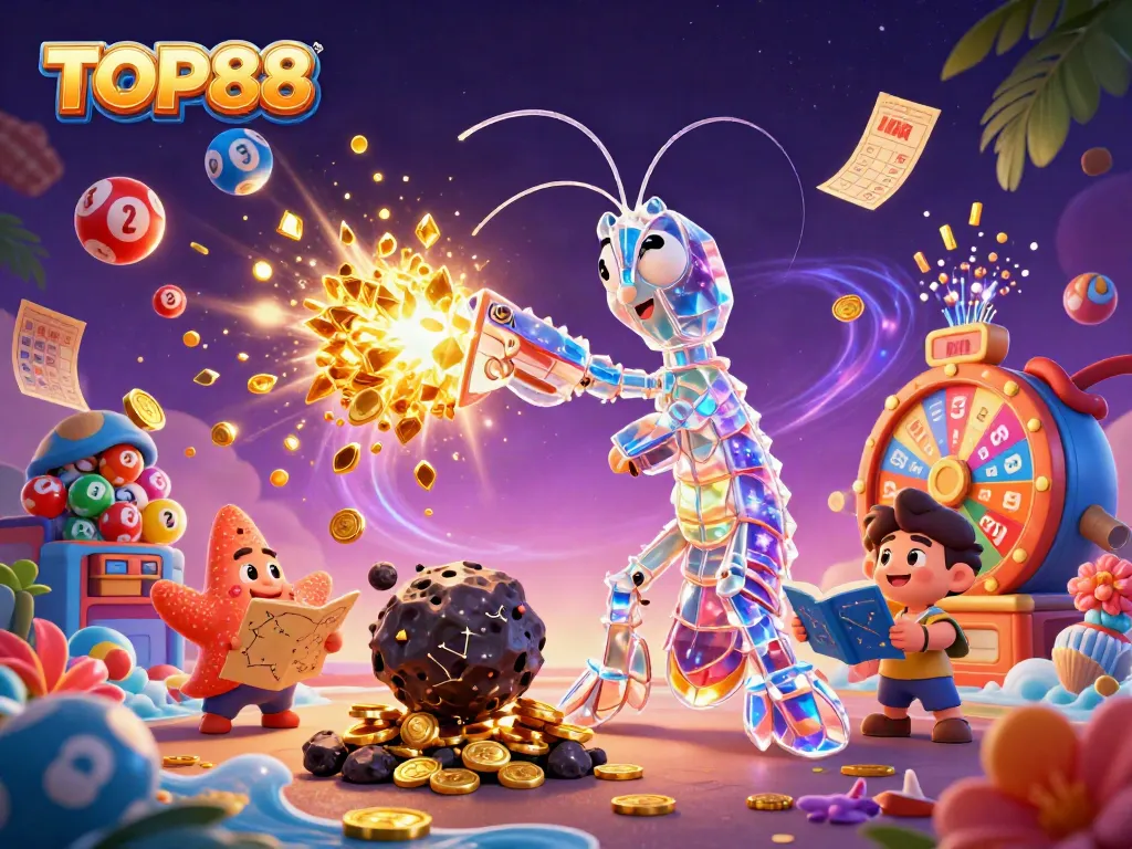 Experience the excitement of TOP88 gambling adventures with vibrant casino elements and dynamic characters