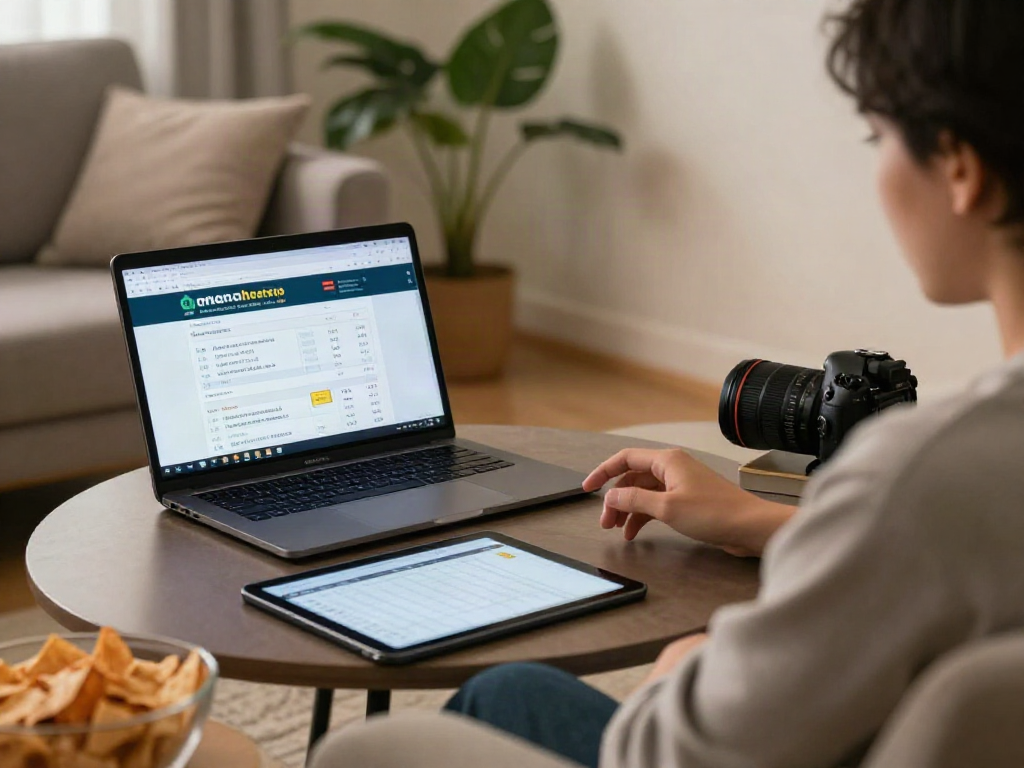 Engaged player exploring amanahtoto online togel games from a cozy living room.
