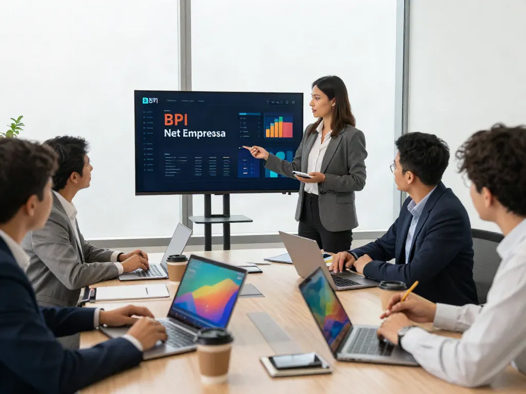 BPI Net Empresas collaboration in a modern office environment