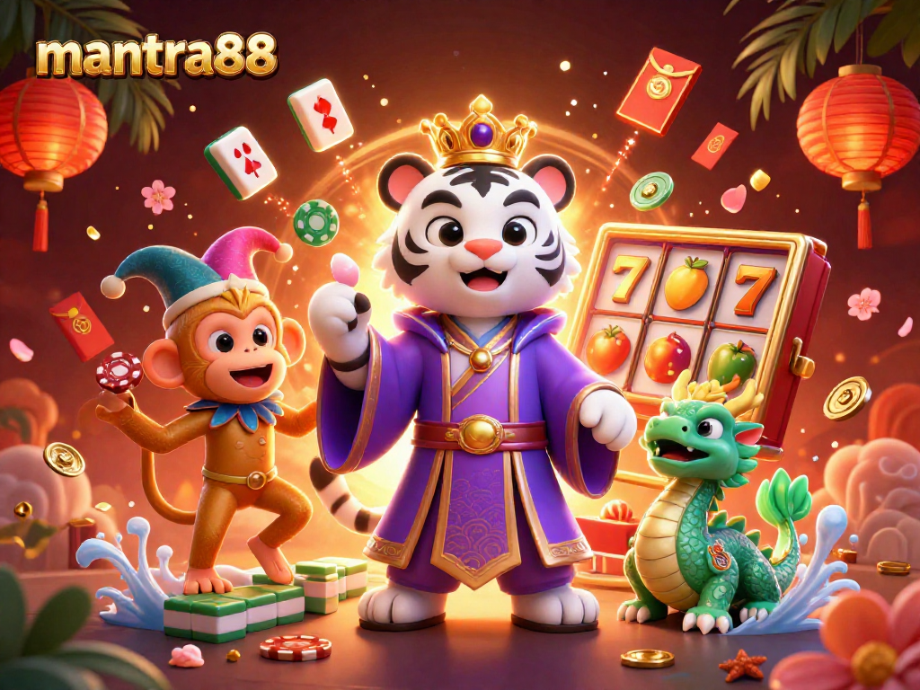 Experience the excitement of mantra88's mobile gaming with vibrant slots and dynamic characters.