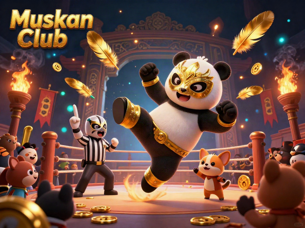 Experience excitement at Muskan Club with thrilling gaming action and animated characters.