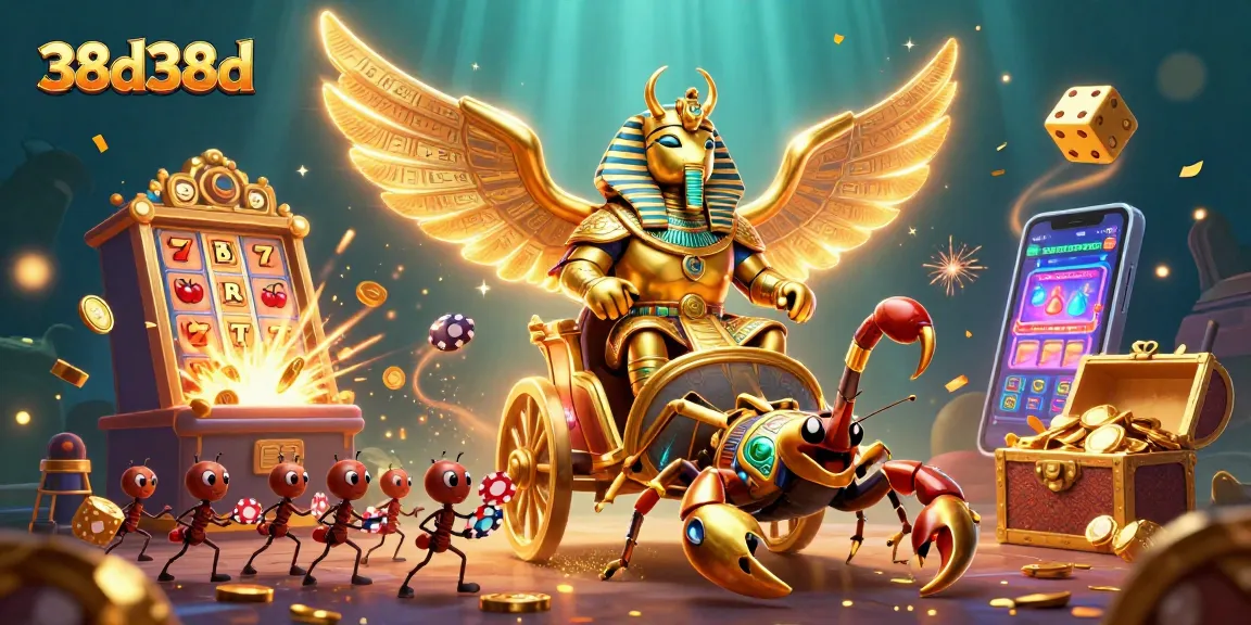 Experience thrilling casino adventures with 38d38d in a vibrant 3D illustration