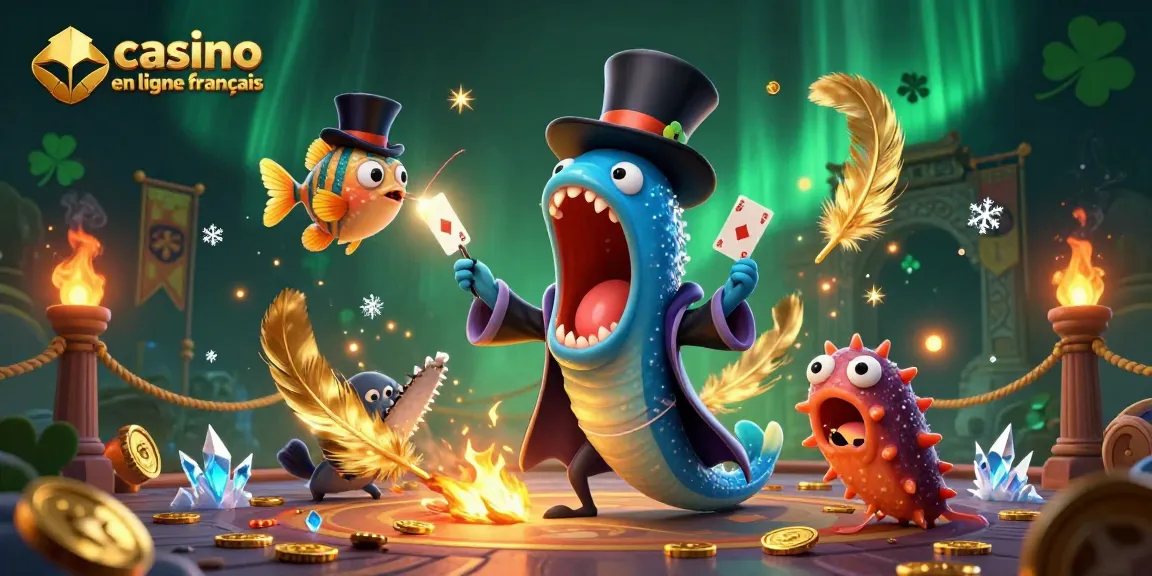 Le spectacle flamboyant du casino en ligne français où l'anguille magique enchante les joueurs avec des tours de cartes.