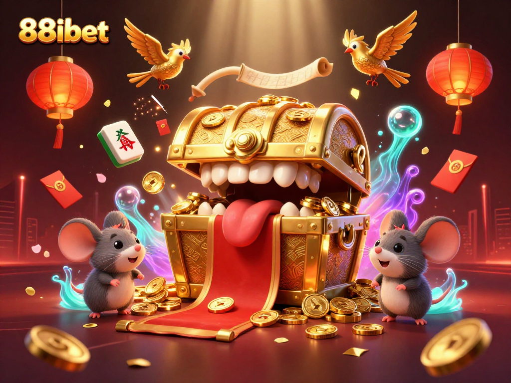 Engage with 88ibet's vibrant gaming scene filled with treasures and festive elements for an exciting casino experience.